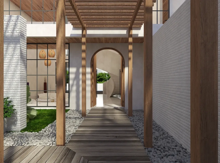 Villa Habitas interior alley and enterance