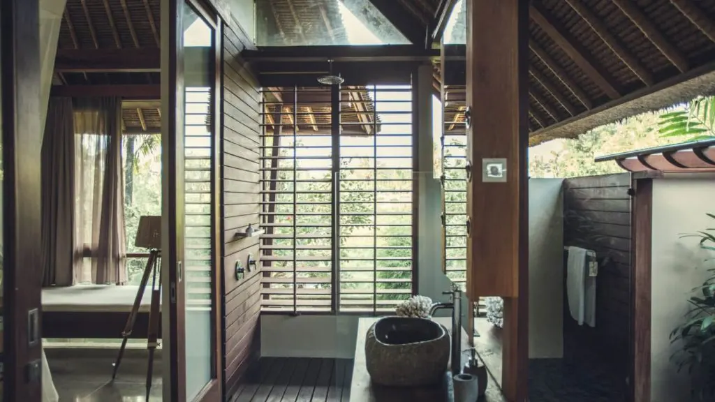 Villa Red Door Bathroom interior