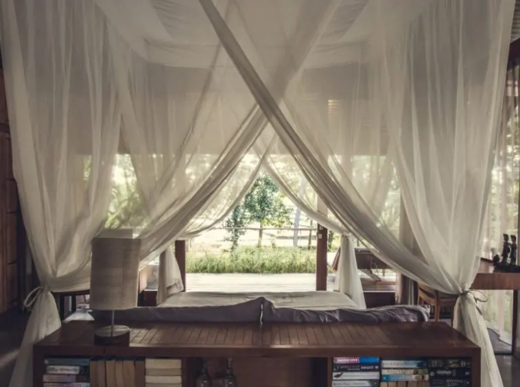 Villa Red Door Bedroom with mosquito net front view