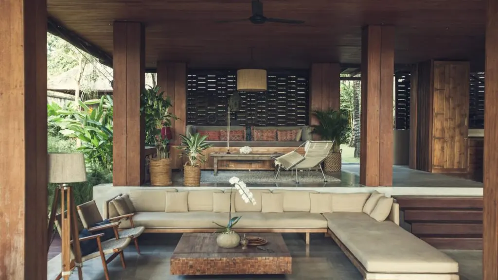 Villa Red Door Living Area with luxury furniture sofa