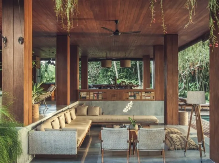 Villa Red Door Living Area and sofa