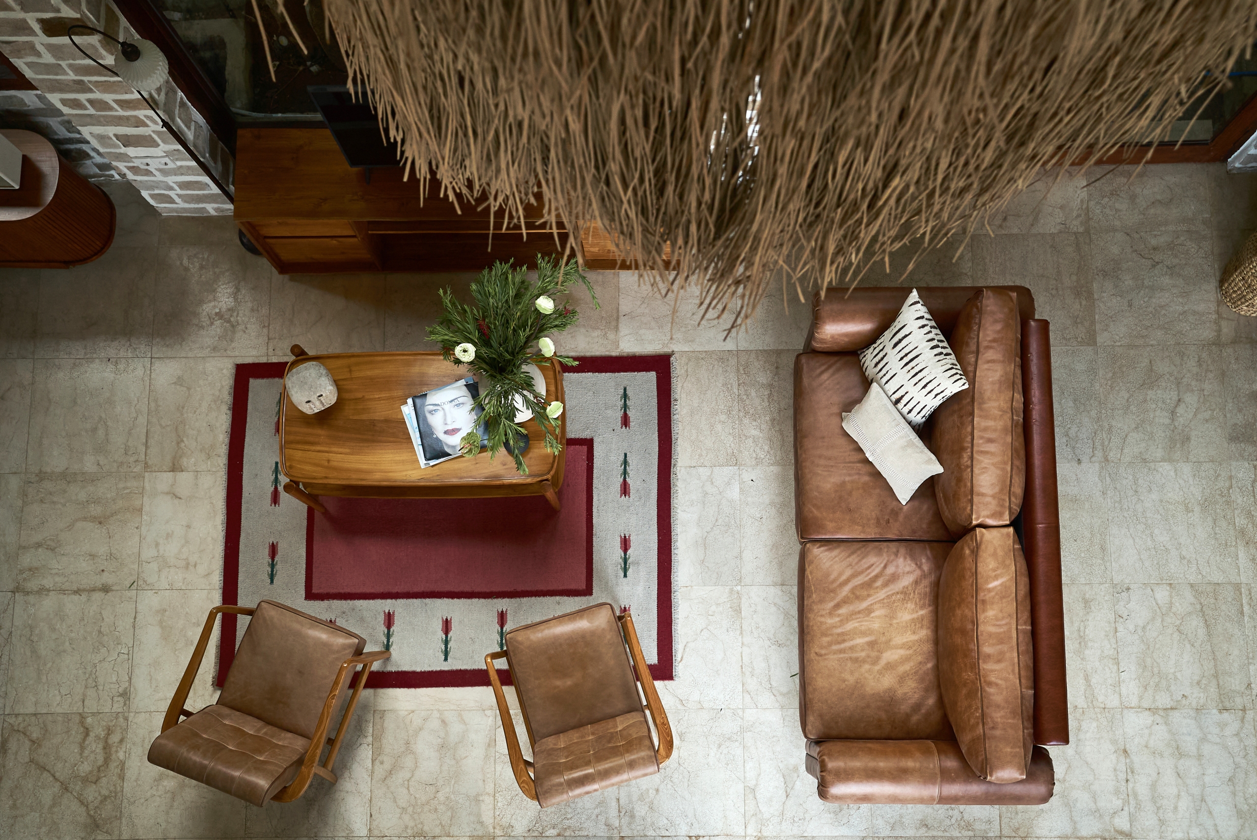 avish 3-bedroom Villa with Stone Walls in Pererenan, Bali For Lease