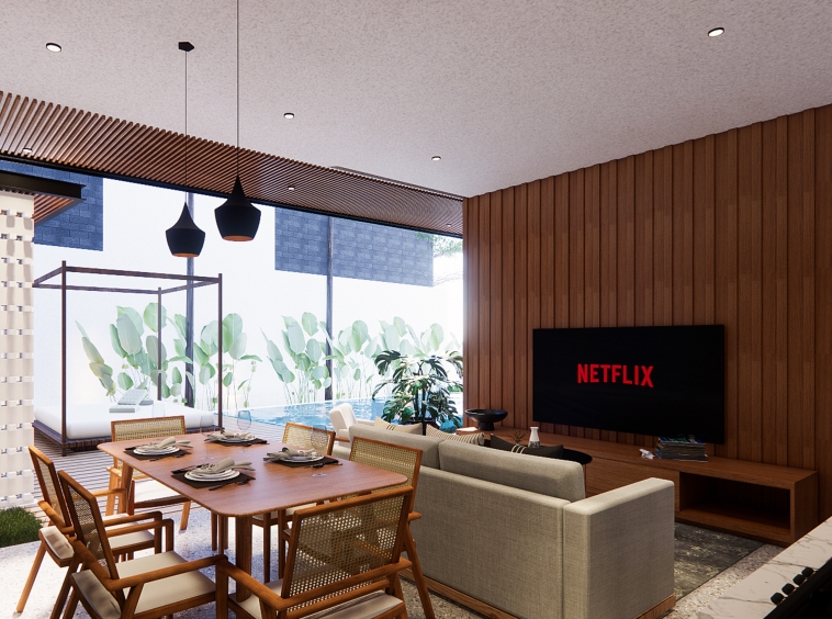 Dining Room - 3-bedroom Villa in A Residential Area in Balangan