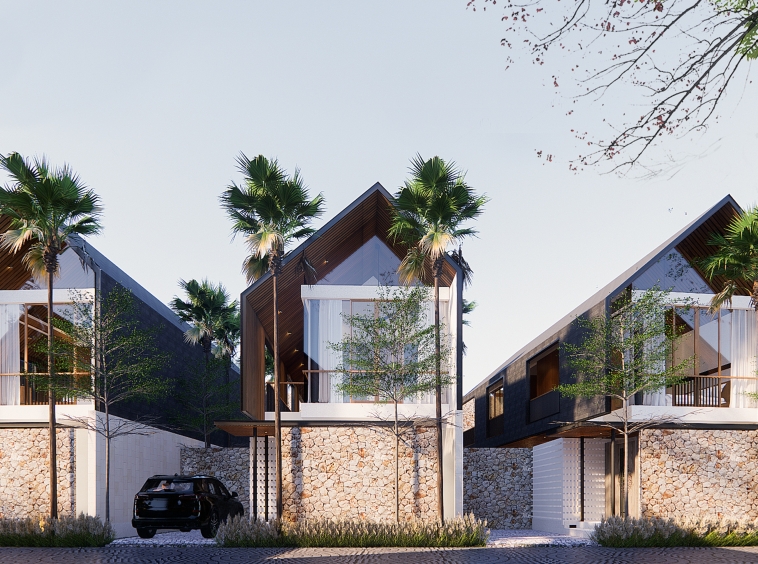 Facade View Contemporary Villa Balangan Beach