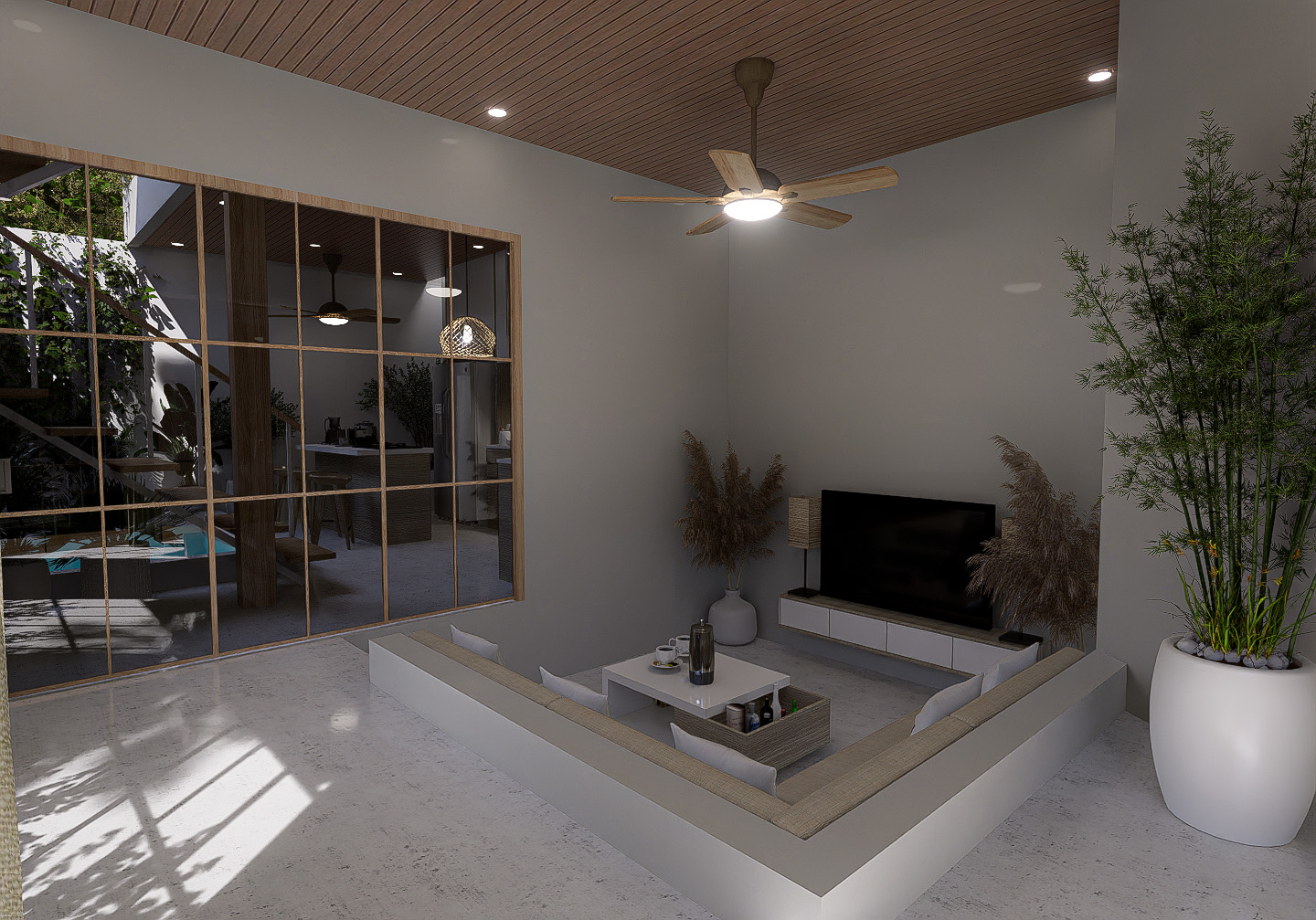 Modern Villa with 2 Bedroom Minutes from Uluwatu Temple - Living Room