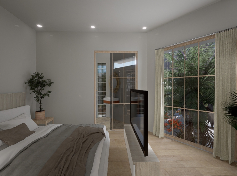 Modern Villa with 2 Bedroom Minutes from Uluwatu Temple - Bedroom