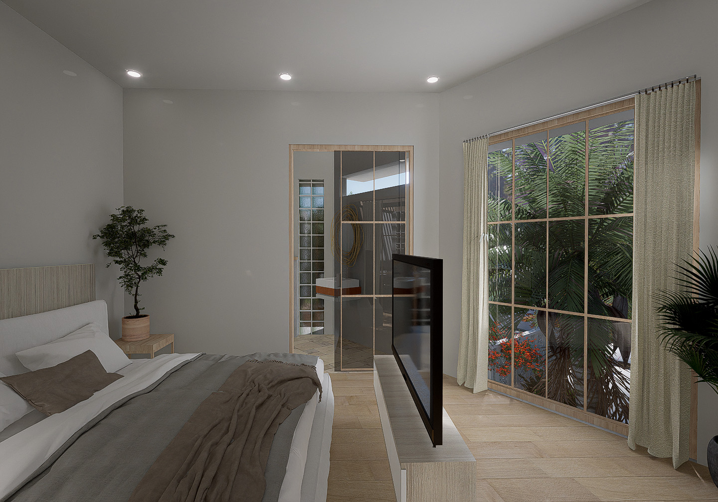 Modern Villa with 2 Bedroom Minutes from Uluwatu Temple - Bedroom