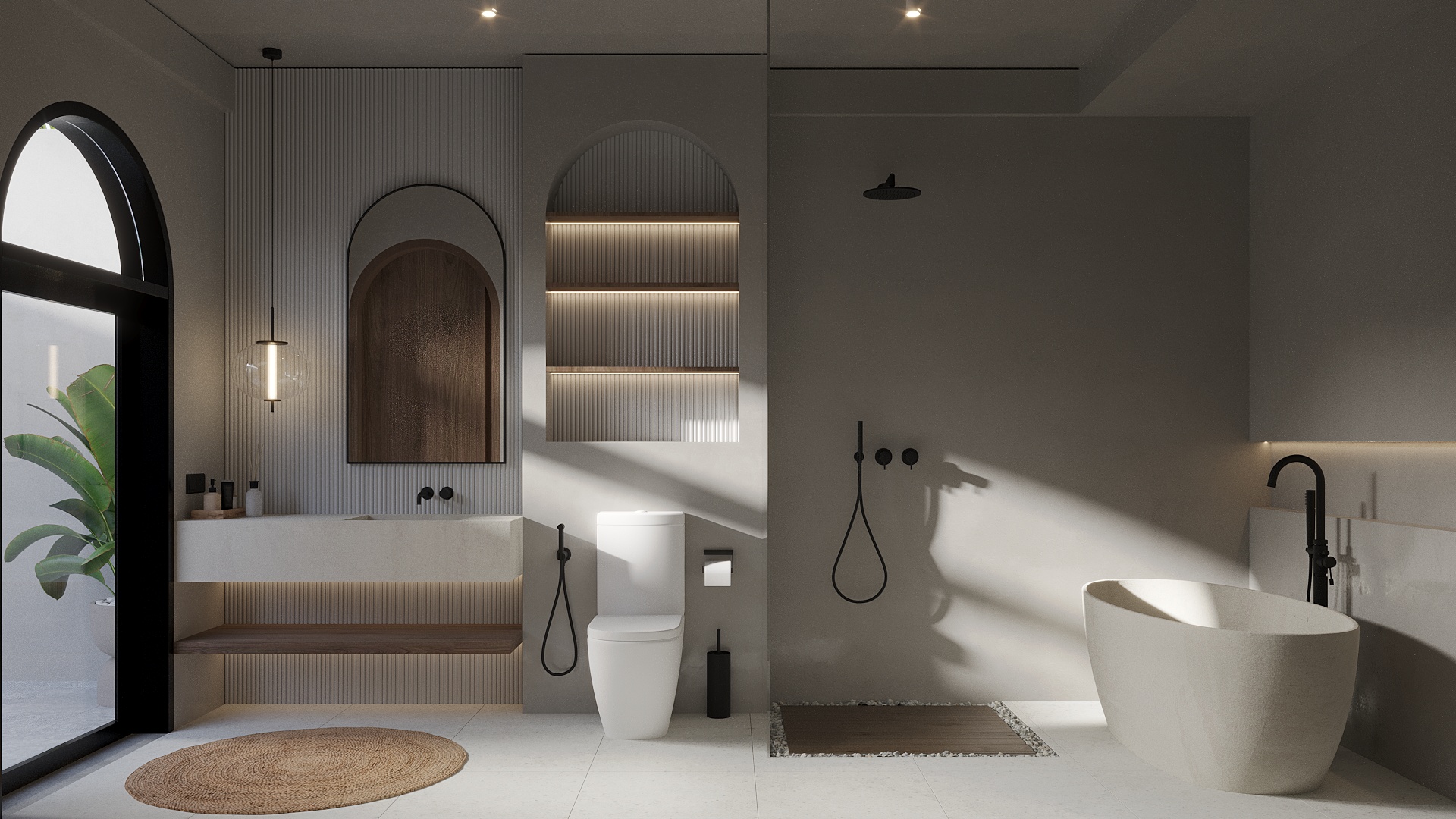 Upcoming 2-bedroom Villa Minutes from Pandawa Beach - Bathroom