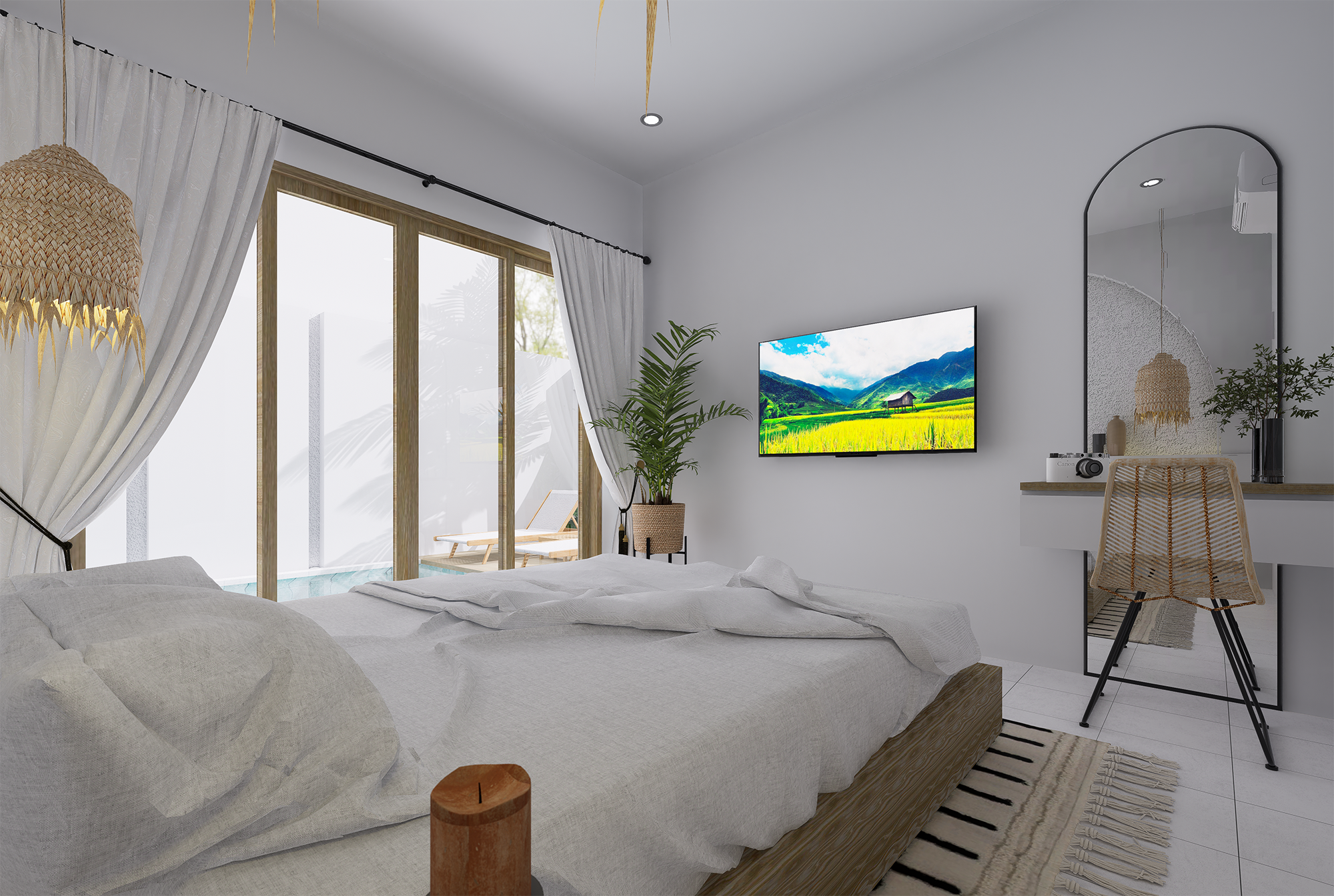 Stylish Villa with 2 Bedrooms in Ungasan, Bali - Bedroom