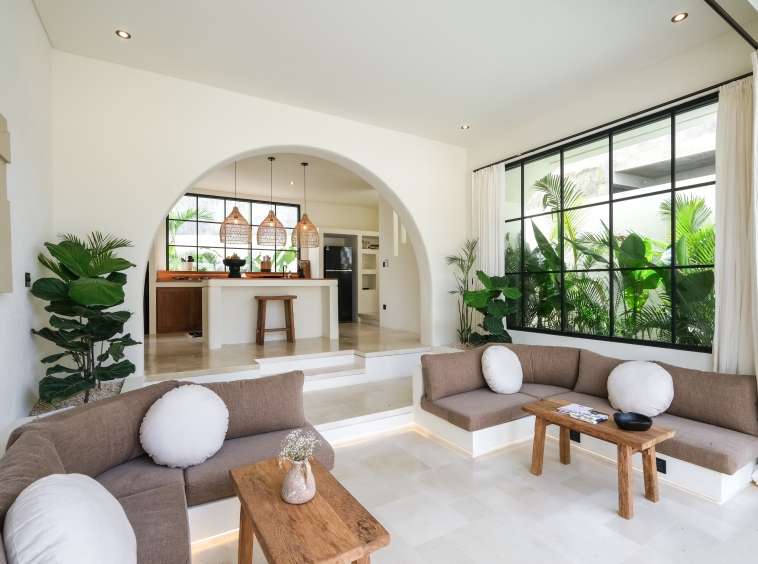 Brand New Villa with 1 Bedroom in Pererenan - Living Room