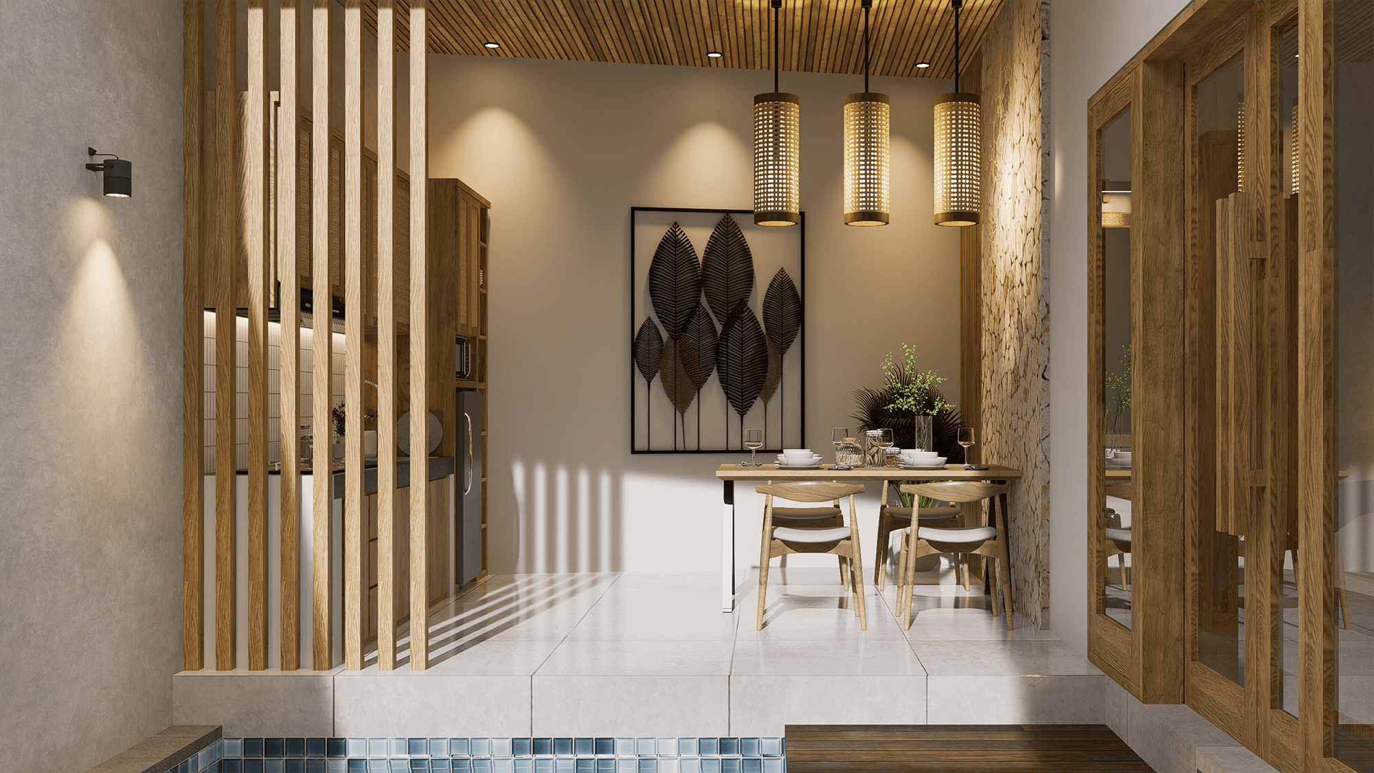 Villa with 2 Bedrooms in Buduk – Kitchen & Dining