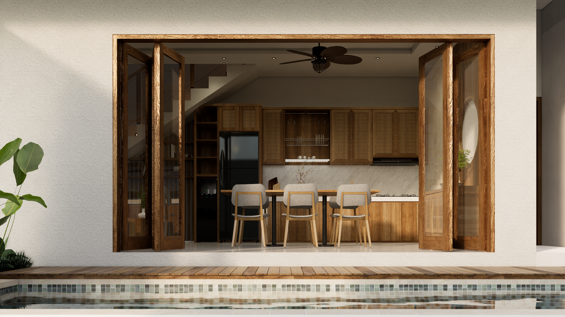 Stunning Villa with 3 Bedrooms in Sanur – Pool Area