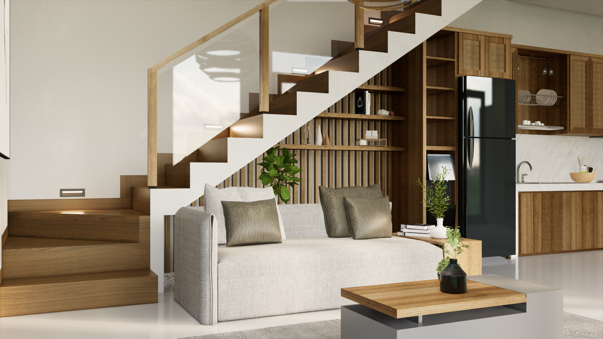 Stunning Villa with 3 Bedrooms in Sanur – Living Area