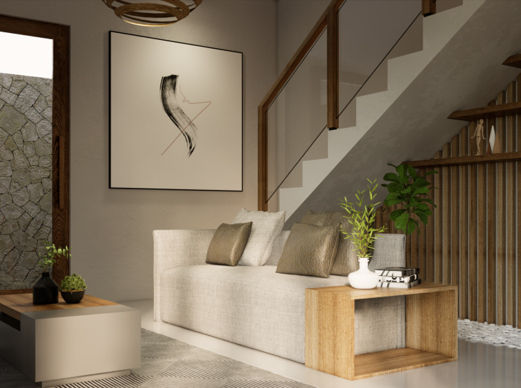 Stunning Villa with 3 Bedrooms in Sanur – Living Area