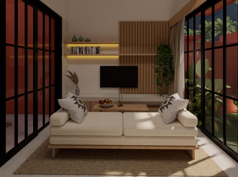 Stylish Villa with 2 Bedrooms - Living Room