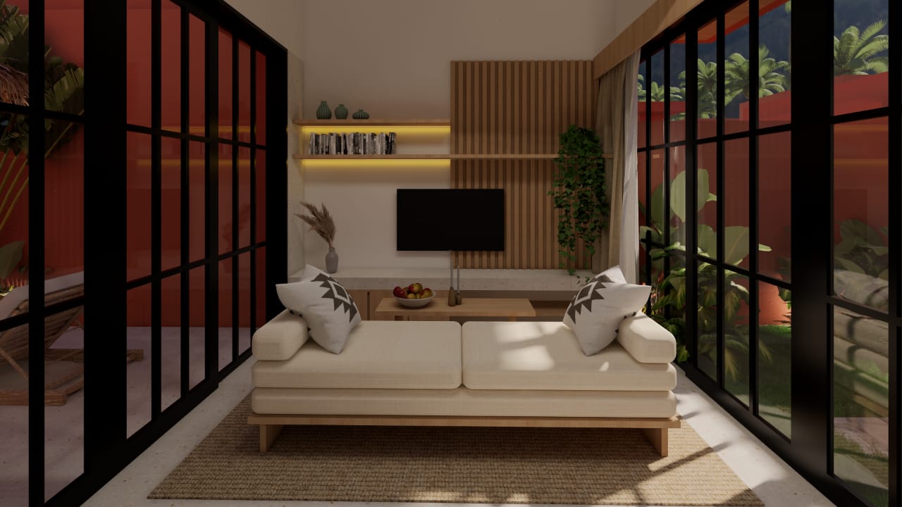 Stylish Villa with 2 Bedrooms - Living Room