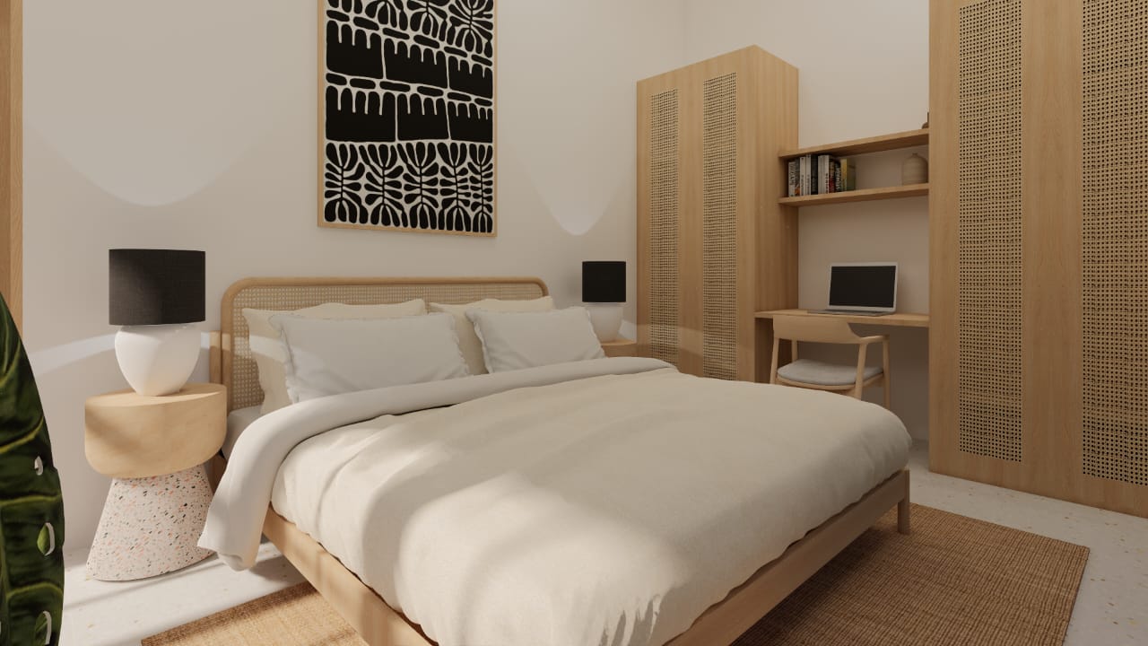 Stylish Villa with 2 Bedrooms Minutes from the Beach - Bedroom