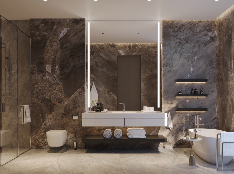 Upcoming Boutique Villa with 3 Bedrooms in Bumbak - Bathroom