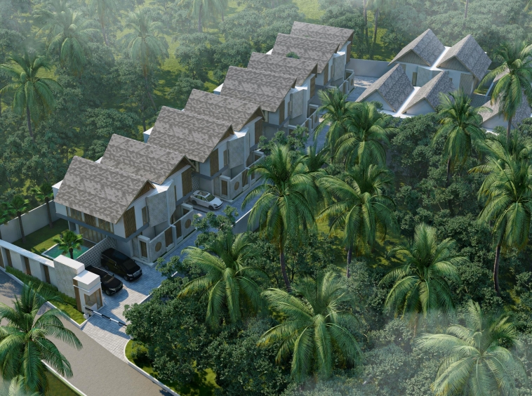 Stunning Villa with 3 Bedrooms in Sanur – Aerial View