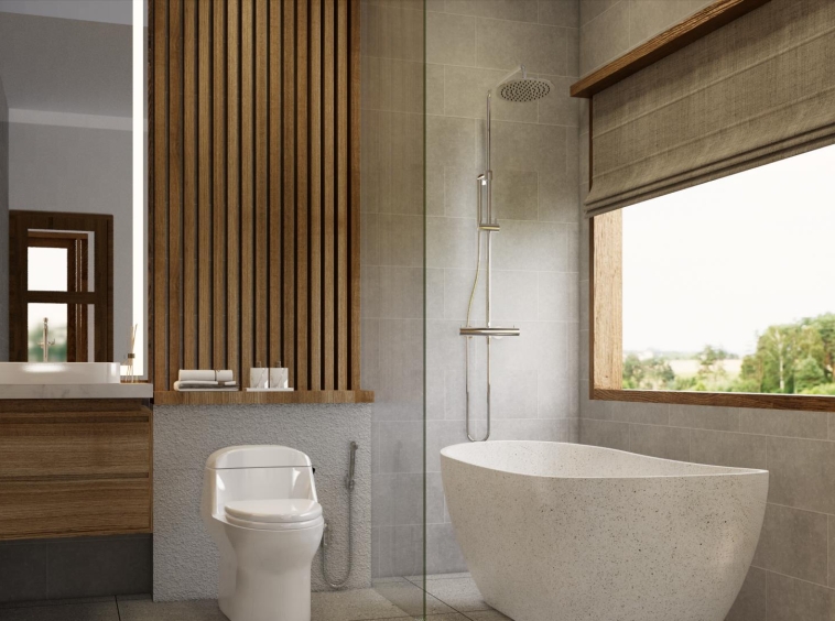 Stunning Villa with 3 Bedrooms in Sanur – Bathroom