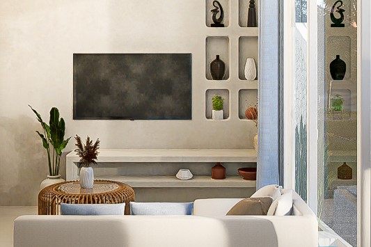 Exceptional Minimalist 2 Bedroom Villa in Kedungu - Living Room