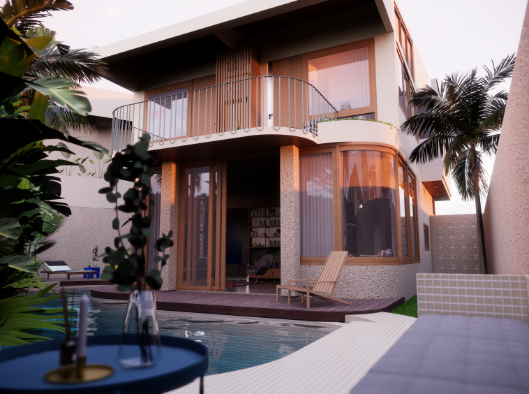Retro Luxury Villa with 2 Bedrooms Minutes from the Beach