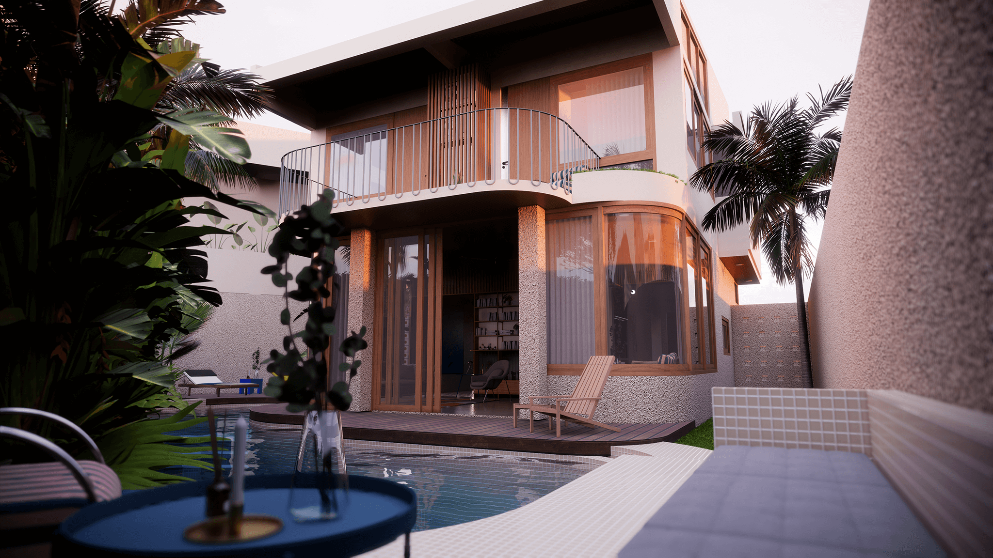 Retro Luxury Villa with 2 Bedrooms Minutes from the Beach