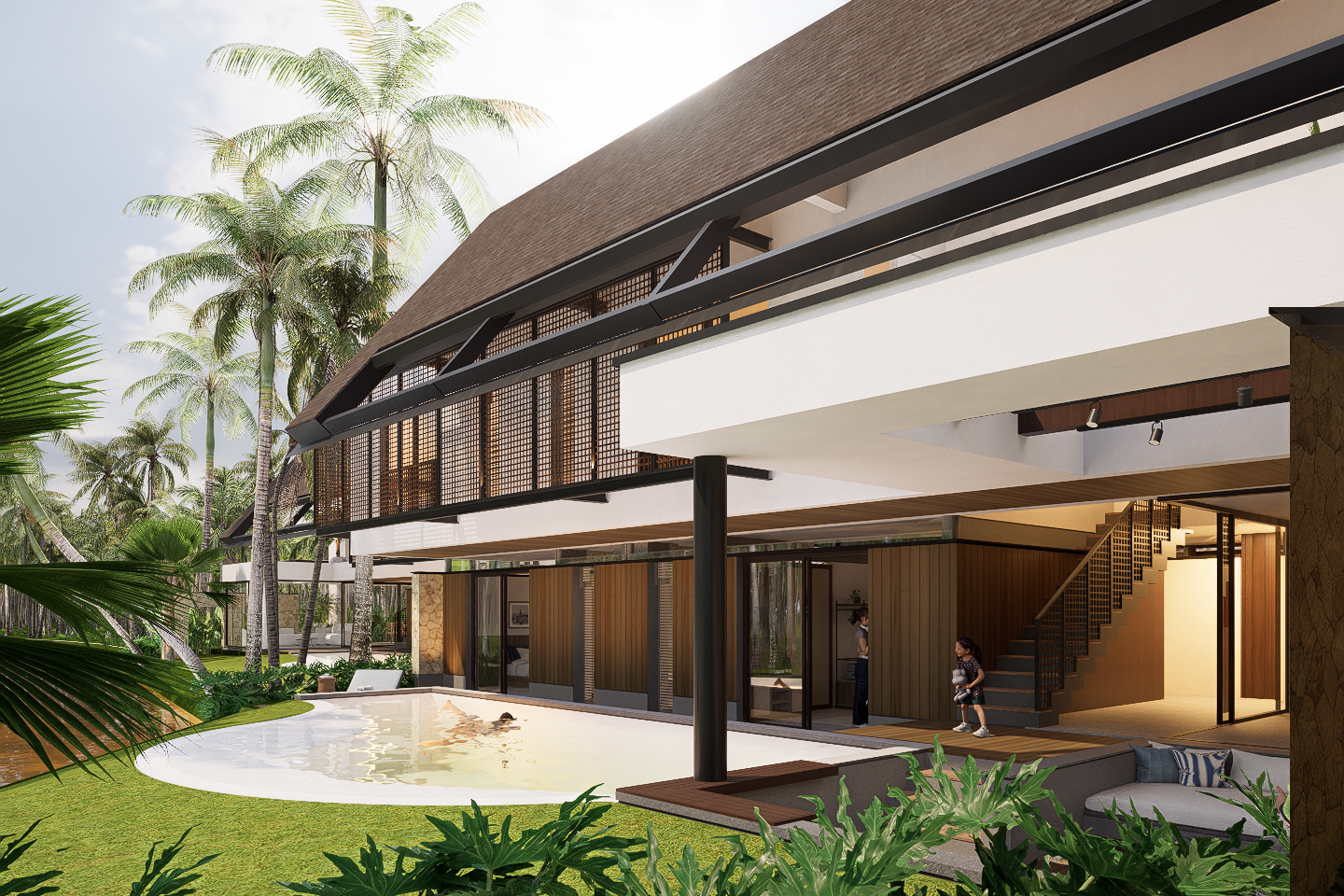 Luxury Villa with 5 Bedrooms in The Heart of Canggu - Garden