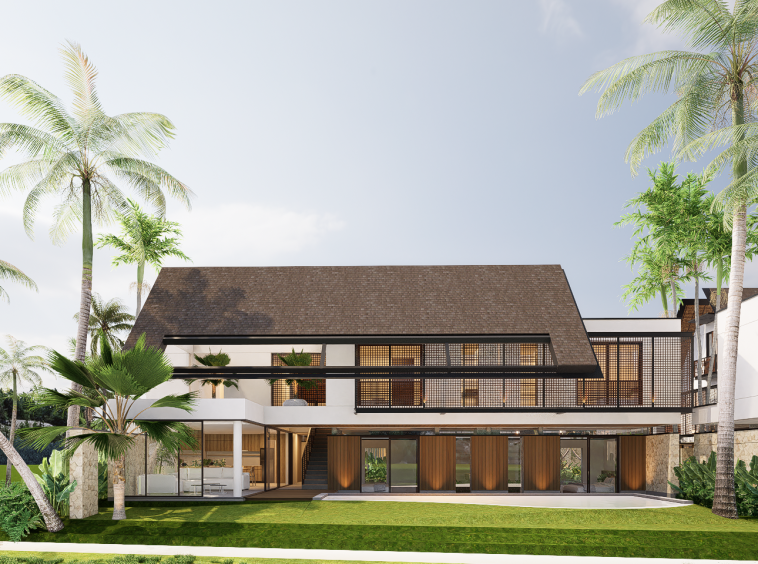 Luxury Villa with 5 Bedrooms in The Heart of Canggu - Yard