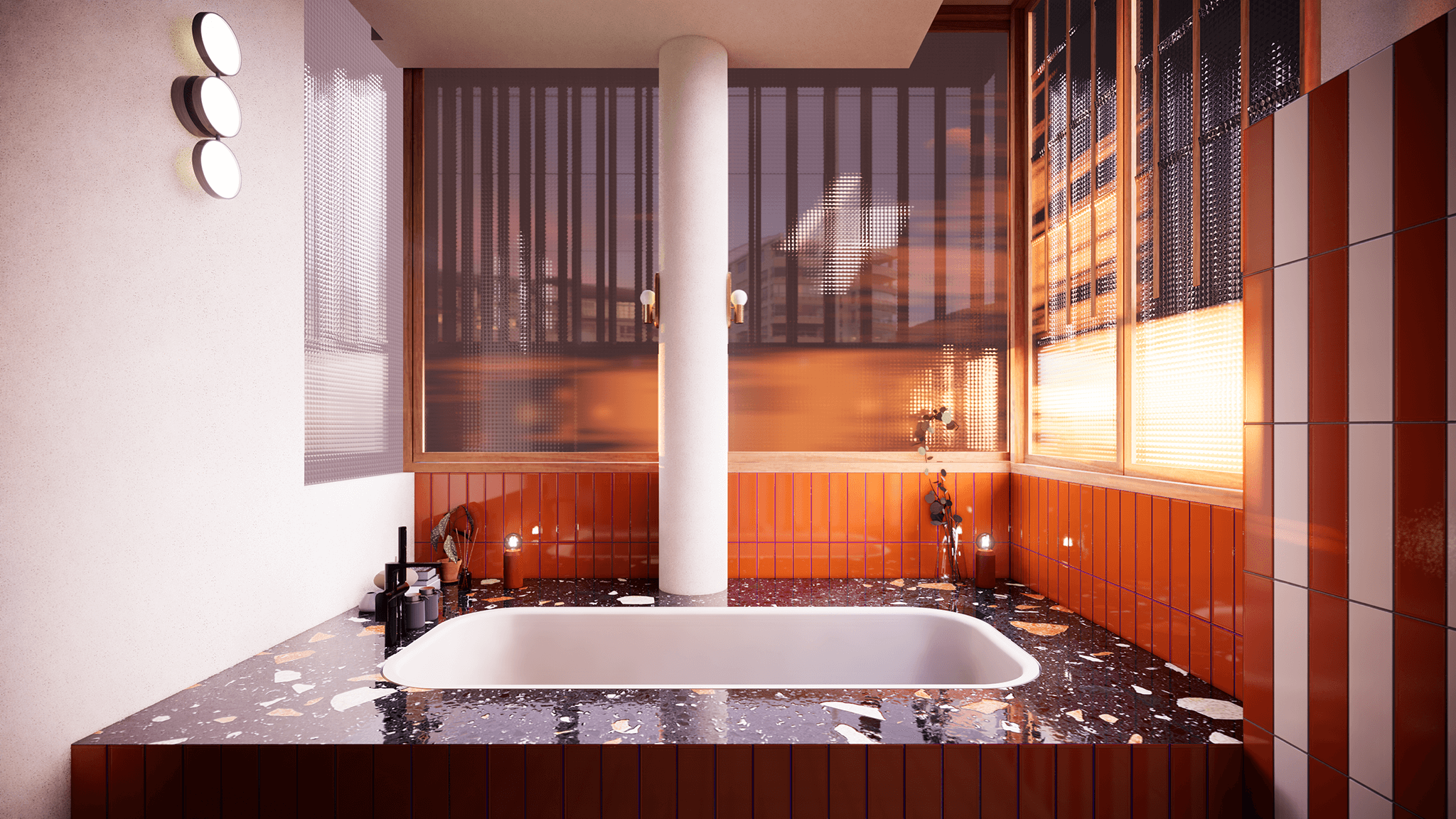 Retro Luxury Villa with 2 Bedrooms Minutes from the Beach - Bathub