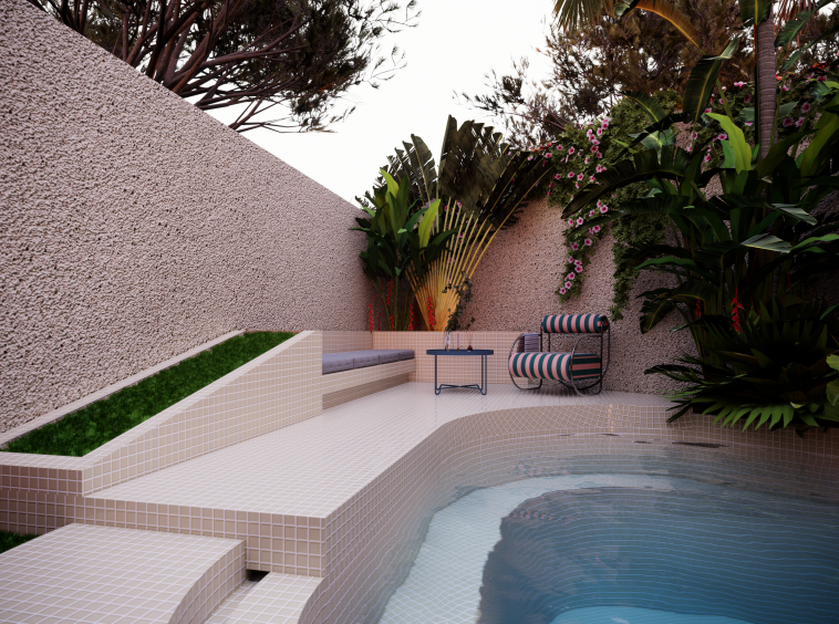 Retro Luxury Villa with 2 Bedrooms Minutes from the Beach - Pool