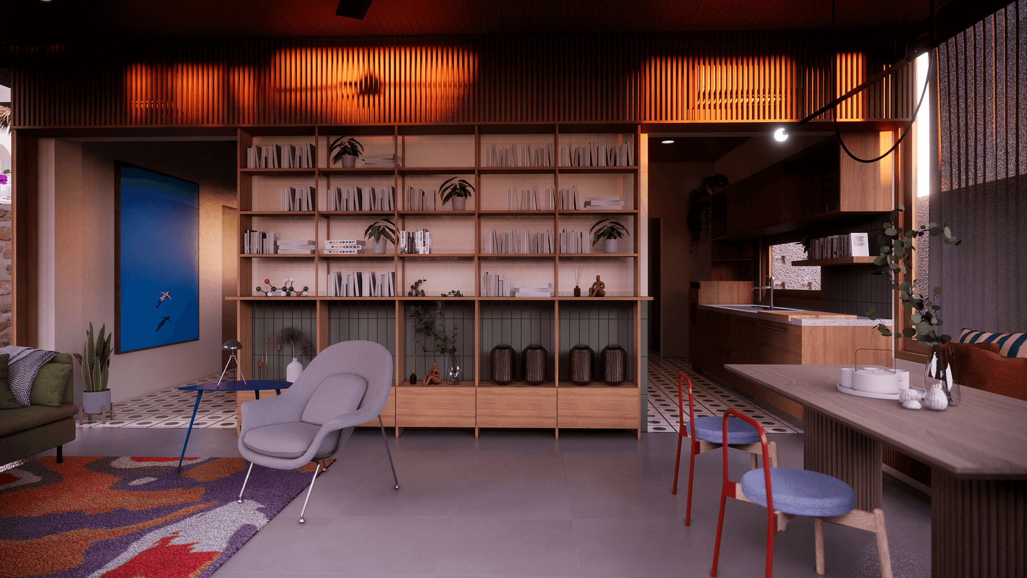 Retro Luxury Villa with 2 Bedrooms Minutes from the Beach - Interior