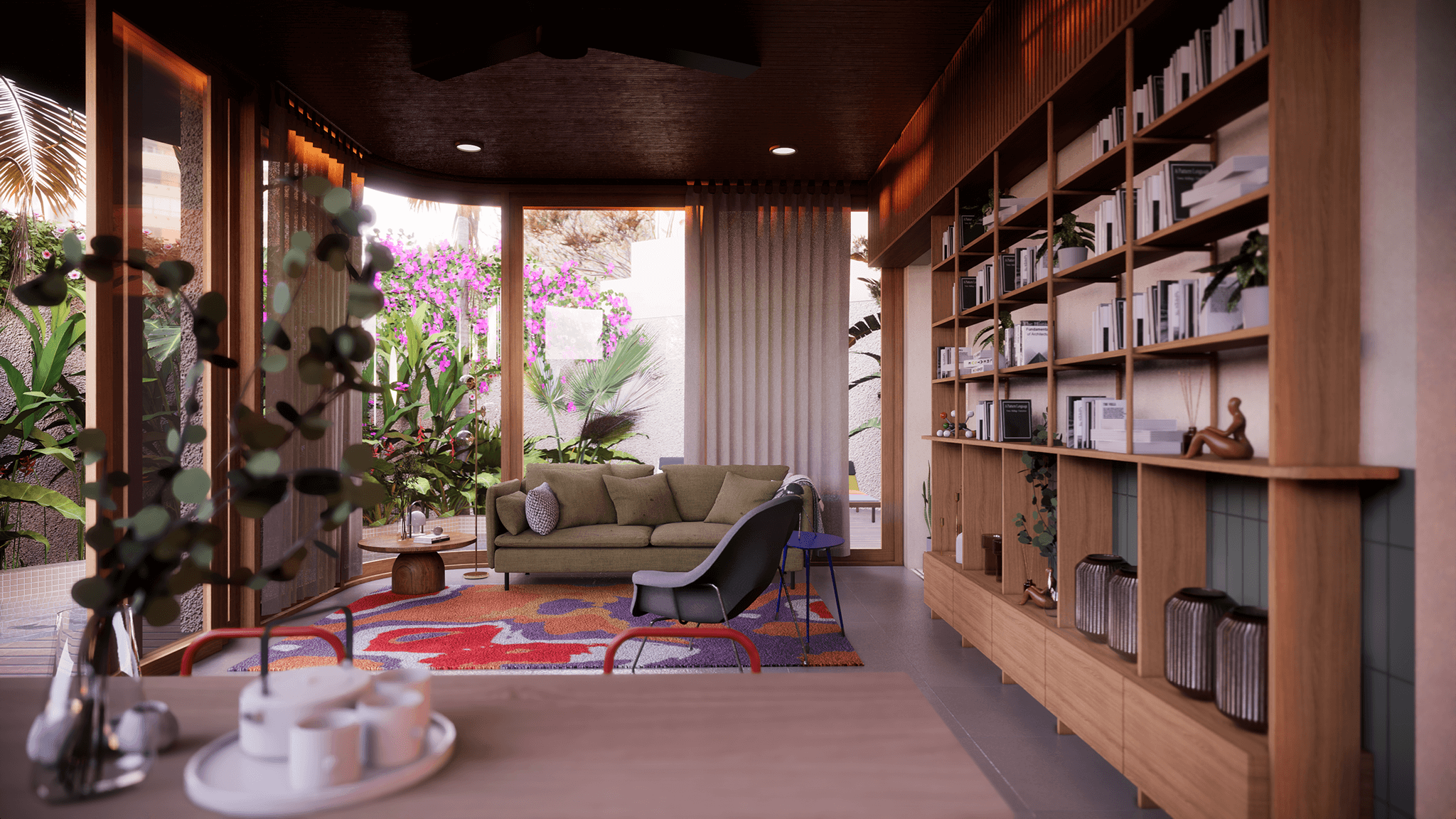 Retro Luxury Villa with 2 Bedrooms Minutes from the Beach - Interior